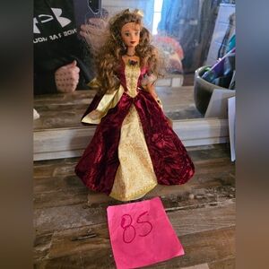 1997 Disney Holiday Princess Beauty & the Beast Barbie Doll  Mattel Belle